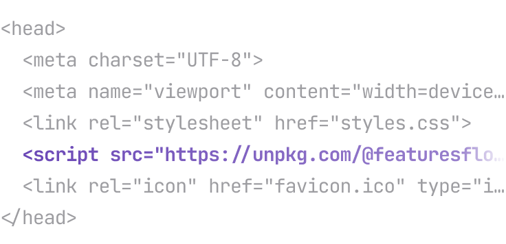 Add the FeaturesFlow script